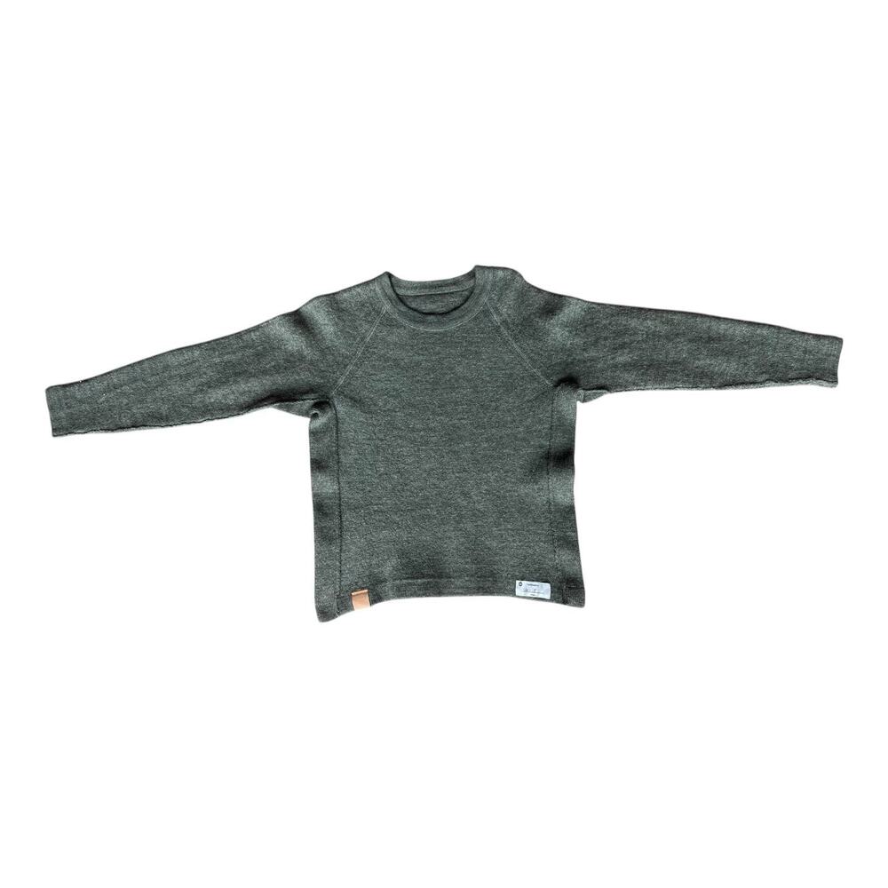 Paka Size M Royal Alpaca Sweater Green Crew Pullover Recycled Nylon Handmade